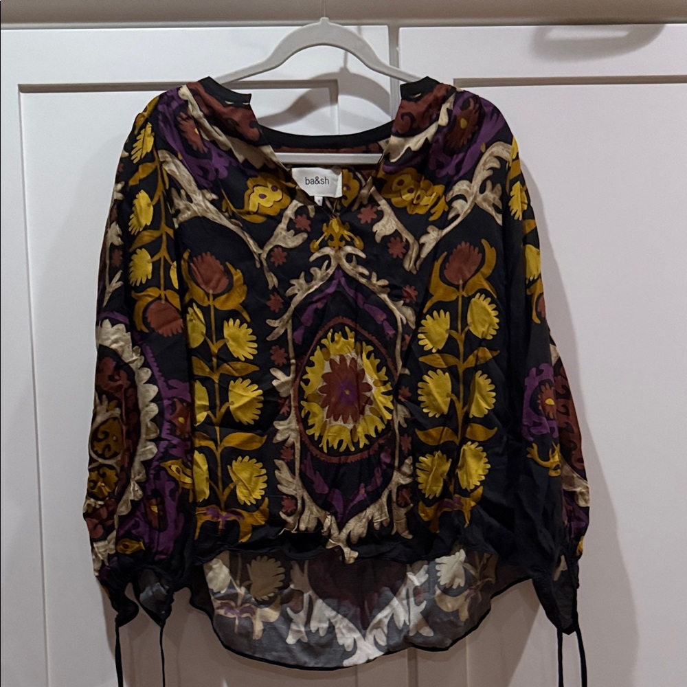 Ba&sh Women's Floral Blouse - Black, Yellow, and Purple